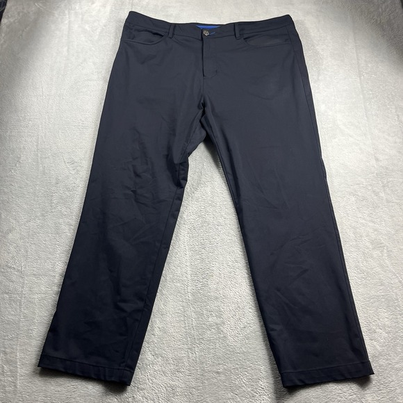 Twillory Pants Men's 38x28* Tailored Fit Tech Fabric Flat Front Performance Navy - Picture 1 of 11